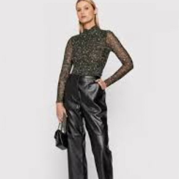 Ted Baker Teeana Sheer Mesh Turtleneck Sz L - Picture 8 of 8